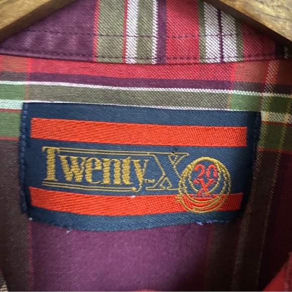 Twenty X by Wrangler Men’s Purple and Red Plaid Long Sleeve | No size see photos - Picture 5 of 16